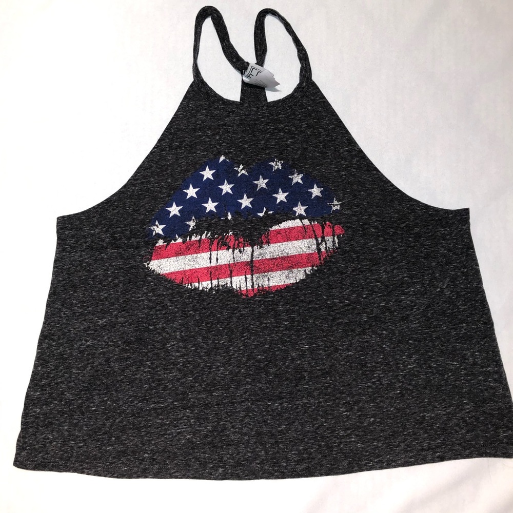 MODERN LUX Flag Lips Americana Tank